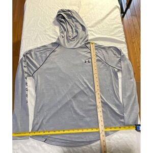 Under Armour Hoodie Sweatshirt Mens XL Gray Loose Fit HeatGear Lightweight
